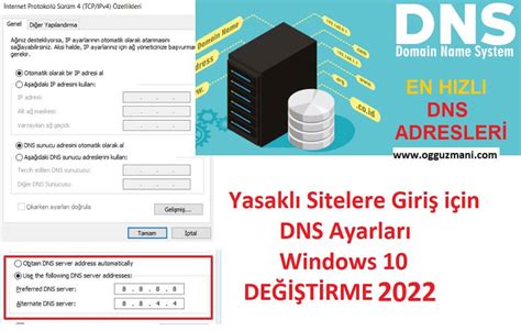 Yasaklı Sitelere Erişimde DNS Ayarlarını Değiştirme Yöntemi